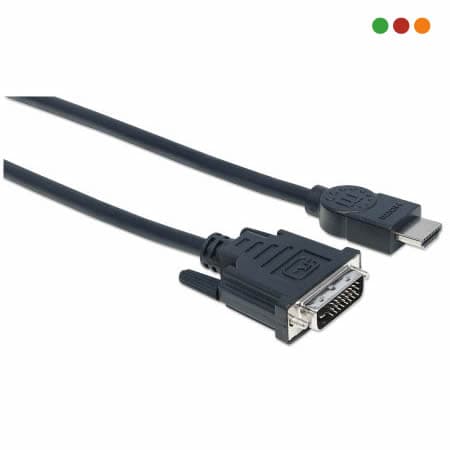Cable HDMI a DVI-D 24+1 macho/macho 3,0 mts Manhattan - 3