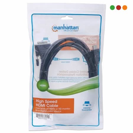 Cable HDMI a DVI-D 24+1 macho/macho 3,0 mts Manhattan - 4