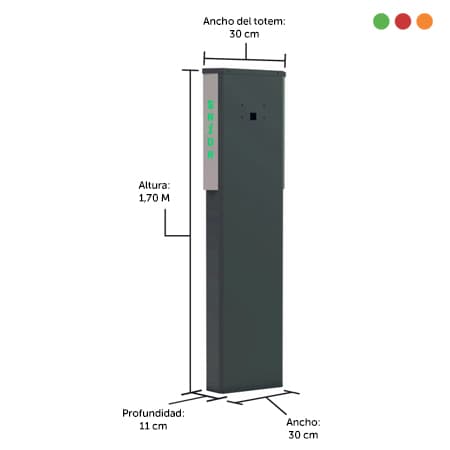 TOTEM CLASSIC G Peatonal | 1,70m | A. 30cm | VERDE | 4170-G | 0467 - PROTECTM - 2