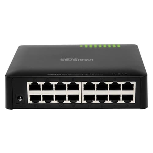 Switch | 16p | Fast | Mesa | PoE Pasivo | SF 1600 Q+ | INTELBRAS