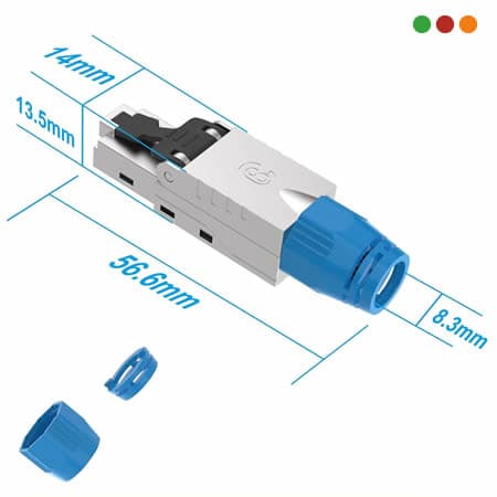 Conector / Ficha RJ45 Cat 8 Macho para FTP - 2