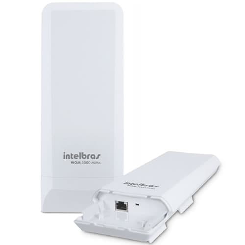 Red Inal - AP Antena - KIT WOM 5A MiMo | 5 Ghz 16 dBi | PoE | 1km | Intelbras - 2