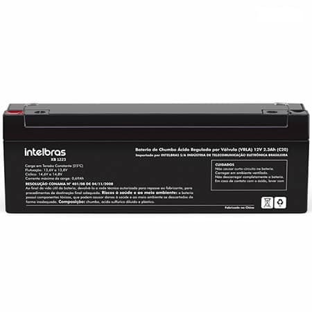 Bateria de 12V  2,3 Amp - F1 - XB 1223 Incendio - INTELBRAS