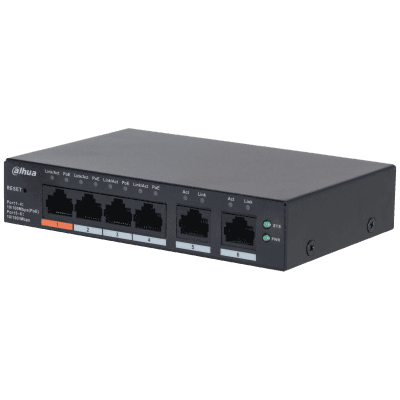 Switch | 6p | 4p Fast PoE + 2p Fast | Administrable | CS4006-4ET2ET-60 | DAHUA