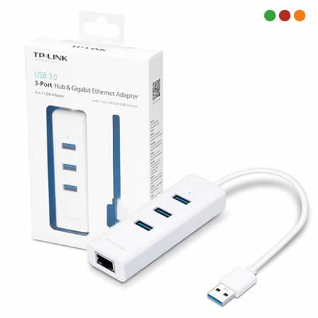 Conversor USB 3.0 a Red 10/100/1000 Gigabit + Hub USB 3.0 | UE330 | TP-LINK - 3
