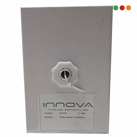 Alarma | Cable  7 x 0,40mm | Blanco | 100% COBRE | 305 Mts | 1511C/7 - INNOVA - 2
