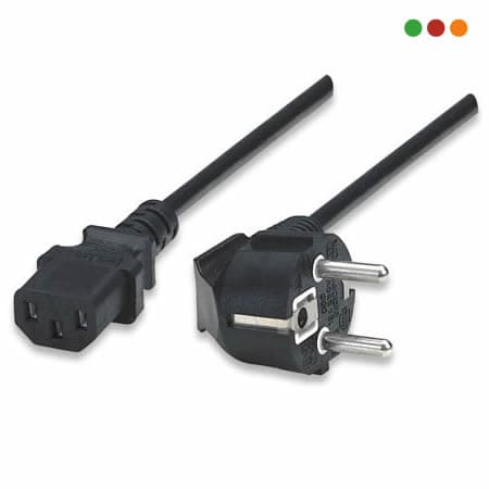 Cable Alim. Macho (C13) a Schuko | 1,5 Mts.0,75mm | Anbyte