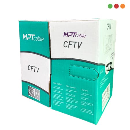 Cable UTP/ CCTV CMX 4 Pares | Negro | 100% cobre - 305 M. | CFTV/5B - MPT - 2
