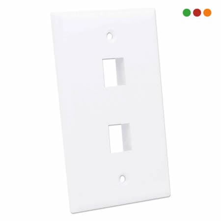 Roseta - Tapa Interna x2 Jack RJ45 Blanca - OEM - 2