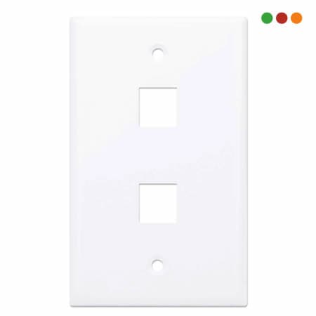 Roseta - Tapa Interna x2 Jack RJ45 Blanca - OEM - 3