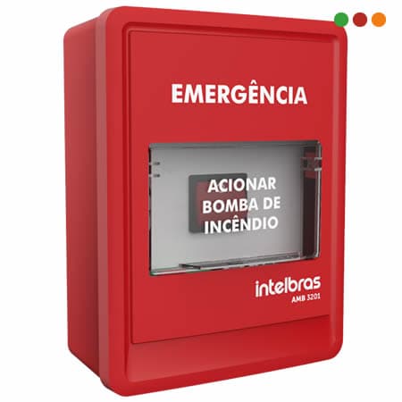 INCENDIO_X- Accionador Manual de BOMBA | AMB 3201 | 1 BOTON - INTELBRAS - 2
