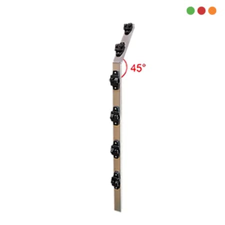 Cerca Electrica | Asta TUBULAR 25mm | 6 aisladores W | 95cm | 45º x 2 - IGECAST - 4