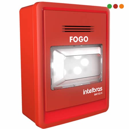 INCENDIO - Direccionable SIRENA audiovisual SAV 521E - INTELBRAS - 2