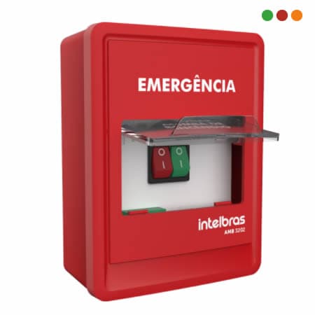 INCENDIO_X- Accionador Manual de BOMBA | AMB 3202 | 2 BOTONES - INTELBRAS - 3
