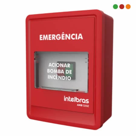 INCENDIO_X- Accionador Manual de BOMBA | AMB 3202 | 2 BOTONES - INTELBRAS - 4