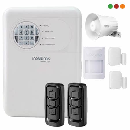 Alarma | KIT ANM 24 NET INAL (1 PIR, 2 MAG, 2 CONTR, SIR INT - INTELBRAS