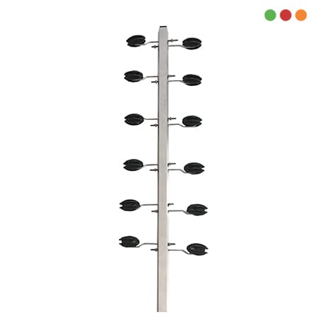 Cerca Electrica | Asta TUBULAR 25mm | 12 aisladores Castaña | 95cm - IGECAST - 4