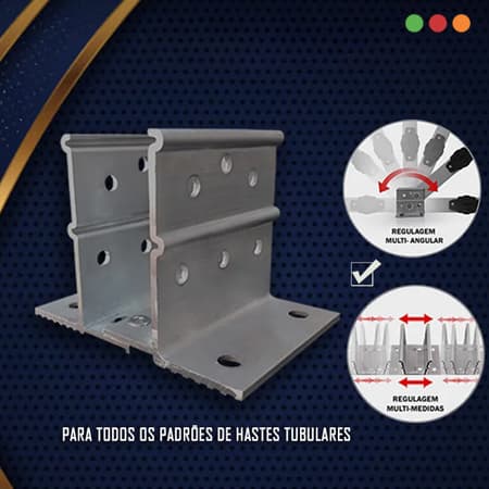 Cerca Electrica | Accesorio | Fijacion de Aluminio MULTIANGULAR - IGECAST - 4