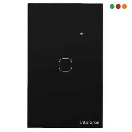 Smart Home | Llave de Luz TOUCH Wifi x1 | EWS 1001 IZY | NEGRA - INTELBRAS