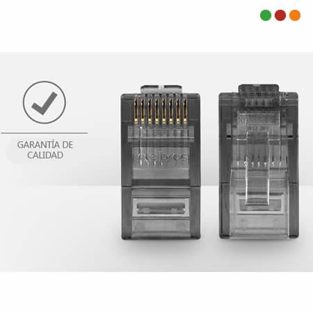 Conector / Ficha RJ45 Cat 5e / Pack x 20 CONEX 3000 | 50µ ORO - INTELBRAS - 2