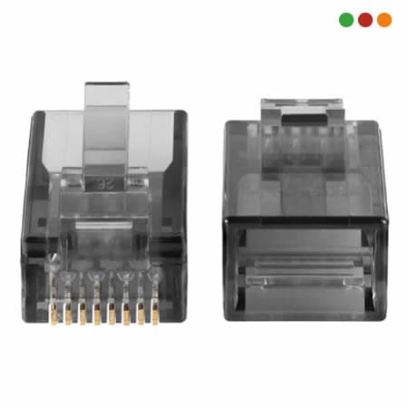 Conector / Ficha RJ45 Cat 5e / Pack x 20 CONEX 3000 | 50µ ORO - INTELBRAS - 3