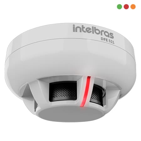 INCENDIO - Direccionable Sensor de HUMO con BASE | DFE 521 | 2 Hilos - INTELBRAS - 3