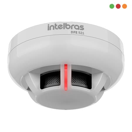 INCENDIO - Direccionable Sensor de HUMO con BASE | DFE 521 | 2 Hilos - INTELBRAS