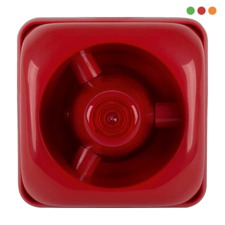 Alarma | Sirena Interior AUDIO VISUAL - SAV 420 C ROJA | 12/24v - INTELBRAS - 2