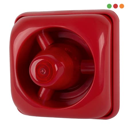 Alarma | Sirena Interior AUDIO VISUAL - SAV 420 C ROJA | 12/24v - INTELBRAS - 3