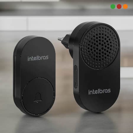 Porteria | Timbre inalambrico a dinamo CIK 102 NEGRO - INTELBRAS - 2