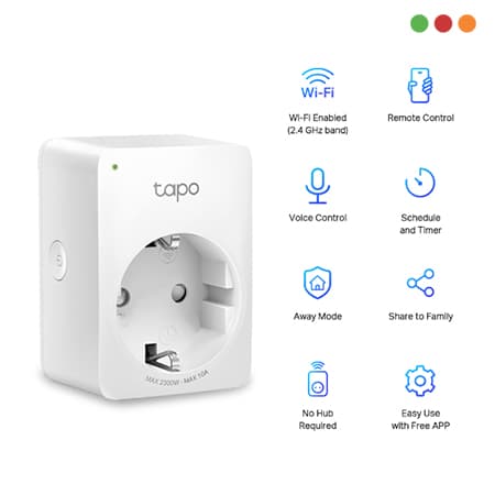 Smart Home | TAPO | Enchufe inteligente | Schuko | Pack x 1 | P100 - TP-LINK - 2