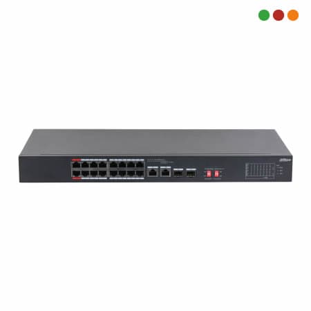 Switch | 18p | 16p Fast PoE +  2p Giga + 2p SFP | S3218-16ET-240 | DAHUA - 2