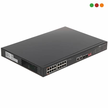 Switch | 18p | 16p Fast PoE +  2p Giga + 2p SFP | S3218-16ET-240 | DAHUA