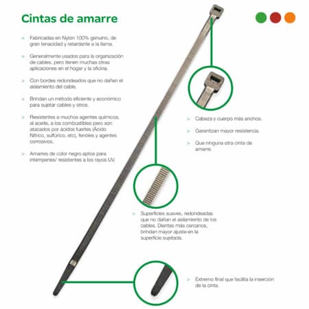 Herramientas | Precintos/abrazadera Blanco 250x4,7mm x100 | 3010B Dexson - 4