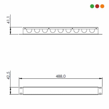 Racks - Organizador Cables 1U /  4 cm / METALICO | OCH1U 40 - INTELBRAS - 3