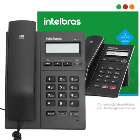 zzTelefonia | Telefono IP - TIP 125i | Headset RJ9 / Altavoz Intelbras - 4