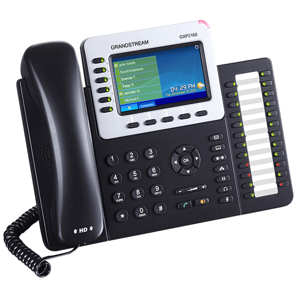 Telefono IP Empresarial Grandstream Gigabit PoE Bluetooth GXP2160