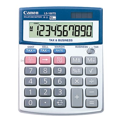 Calculadora de Escritorio Canon Ángulo de Inclinación Carga Solar y Batería
