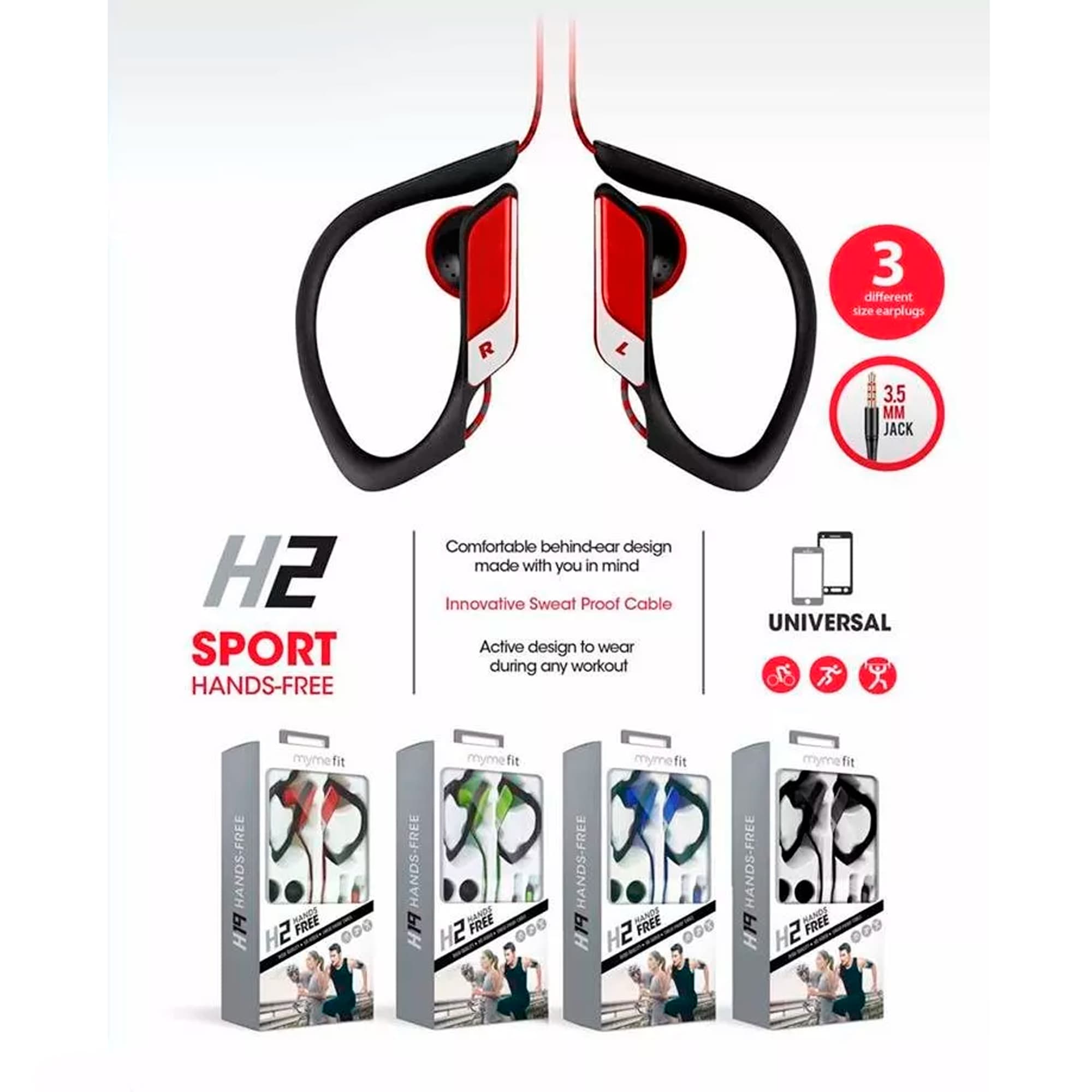 Auriculares Deportivos Fifo H2 3,5mm Audio Hd Llamadas - 2