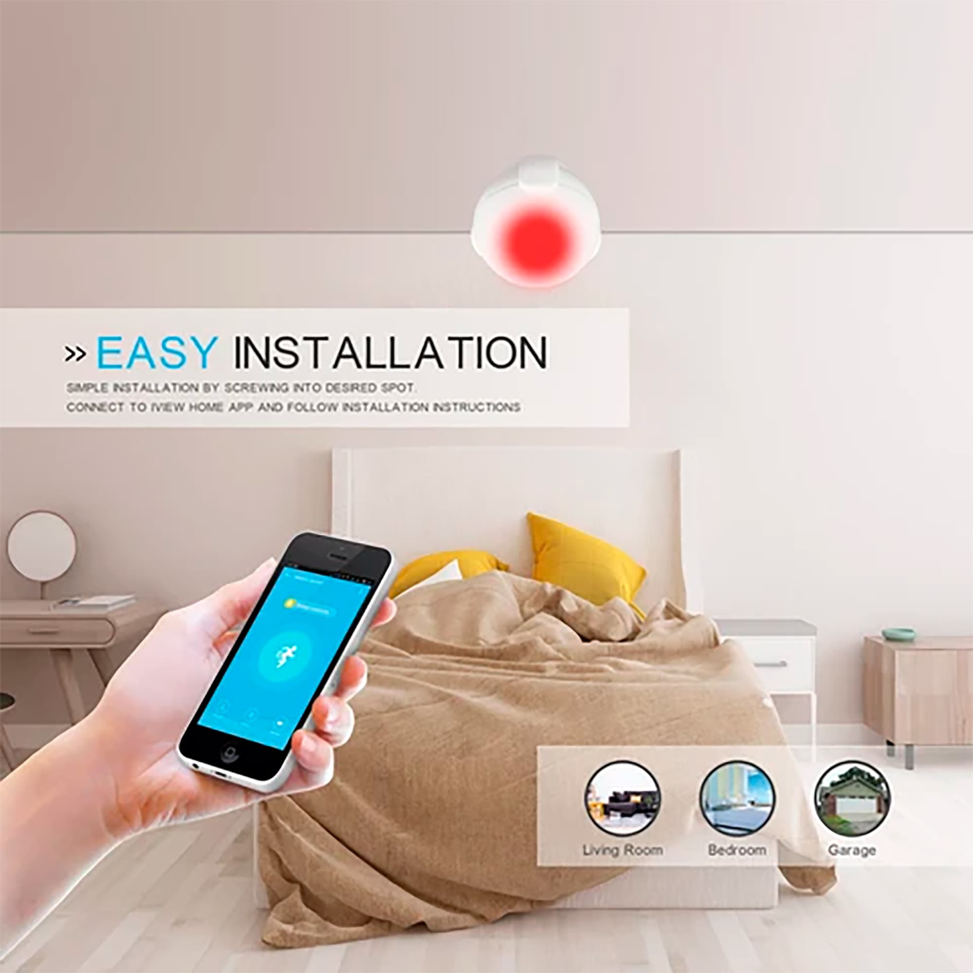 Sensor de Movimiento Inteligente Iview 110º 7m  - 9