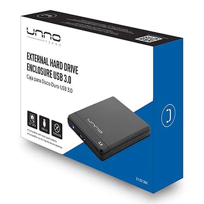 Carcasa Unno Para Disco Duro Sólido de 2.5"  - 3