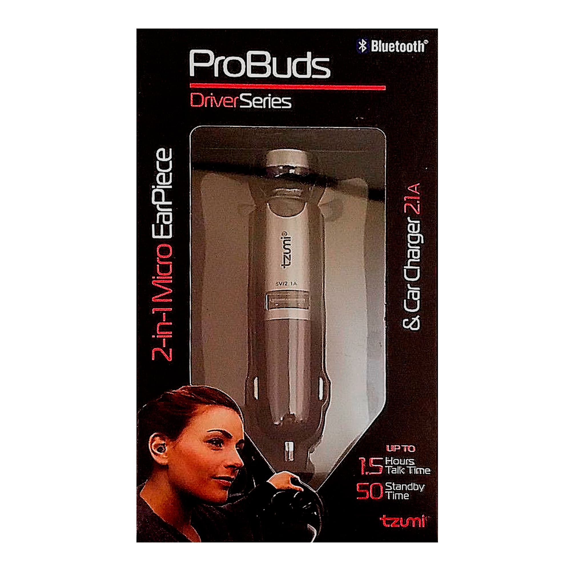 Cargador + Auriculares Bt Para Auto Tzumi Android iPhone - 2