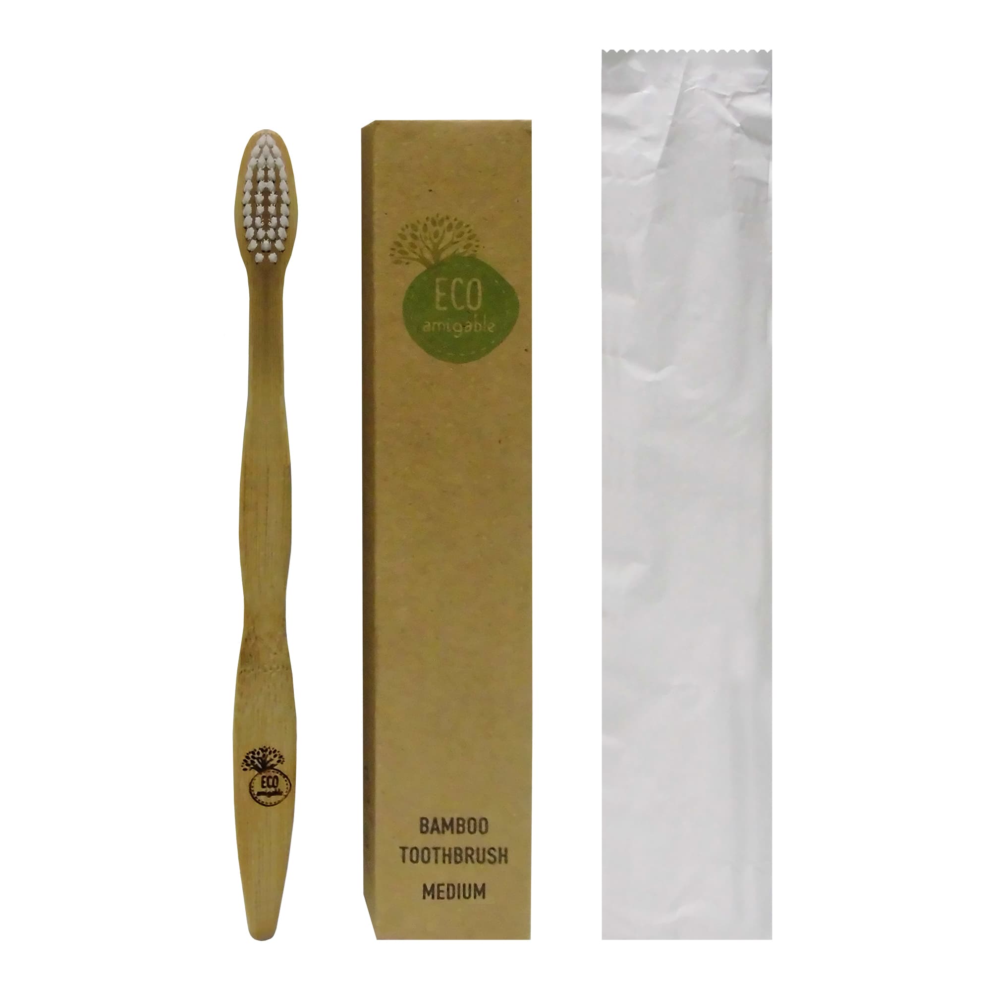 Cepillo De Dientes Ecológico De Bambú Medium 5u - 3