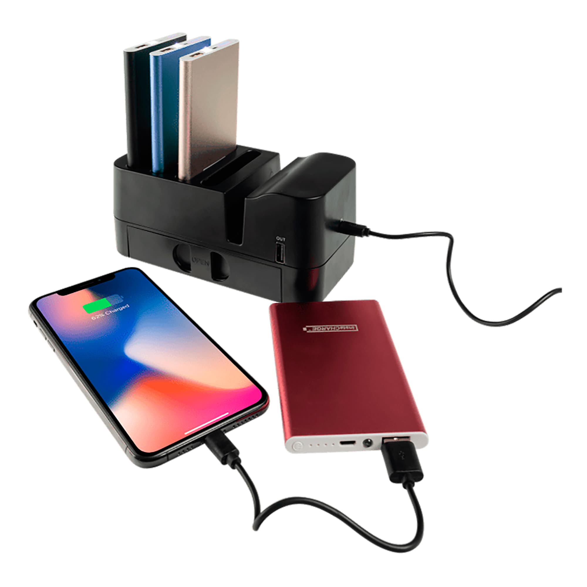 Kit 4 Powerbanks + Base De Carga Instacharge 4600mah - 2
