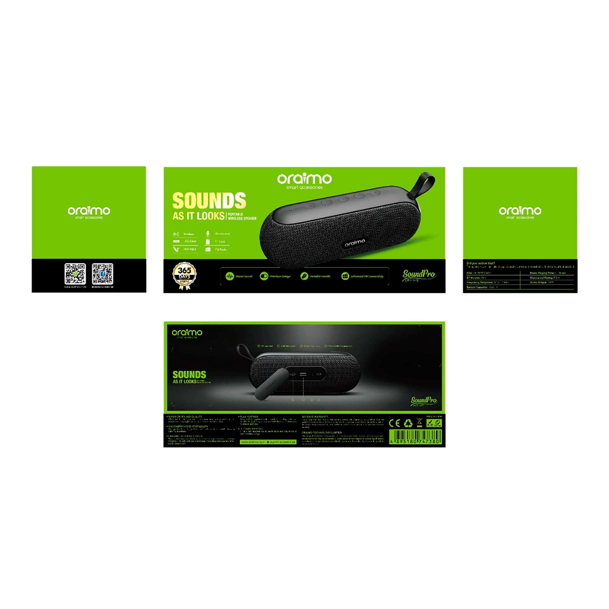 Parlante Inalámbrico Soundpro Oraimo Bluetooth 10w - 5