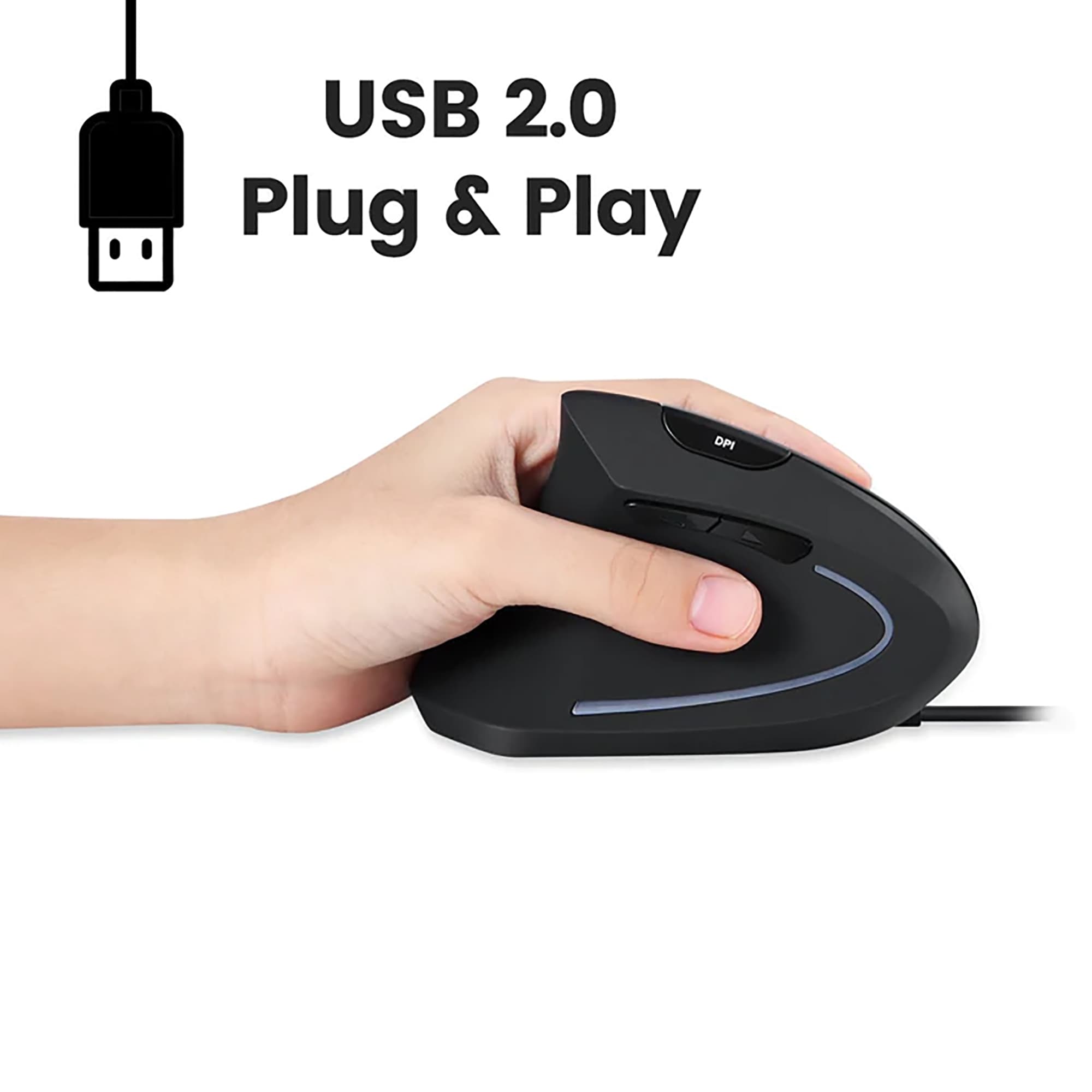 Mouse Zurdo Ergonómico Usb Perixx 513 - 6