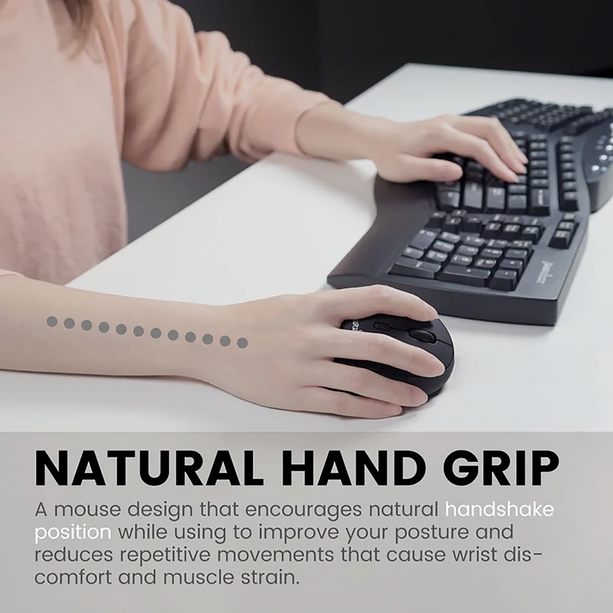 Mini Mouse Diestro Ergonómico Inalámbrico Perixx 719 - 4