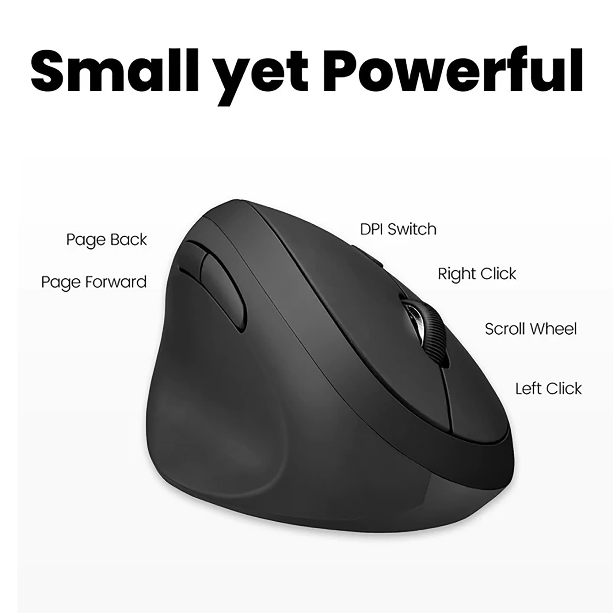 Mini Mouse Zurdo Ergonómico Inalámbrico Perixx 719 - 3