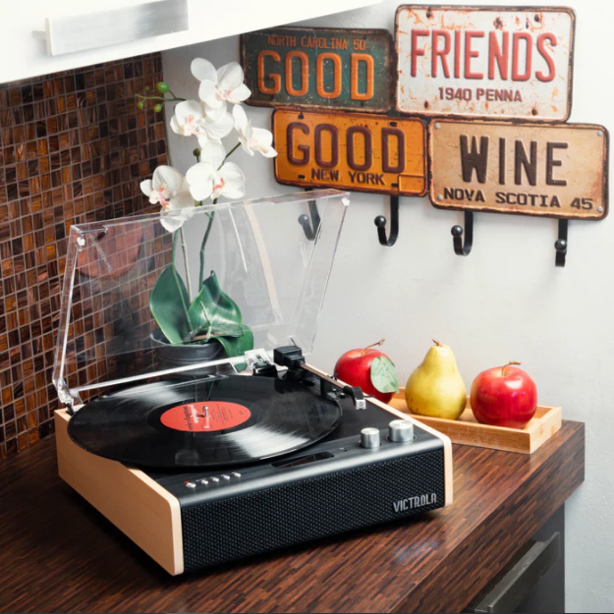 Tocadiscos Victrola Bluetooth Dual Parlantes Estéreo - 5