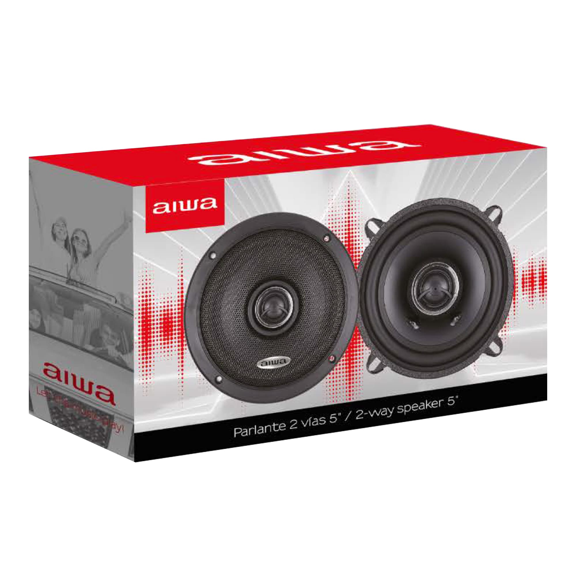 Parlante de 2 Vías 5'' Para Auto Aiwa Aws1365p 100w - 2